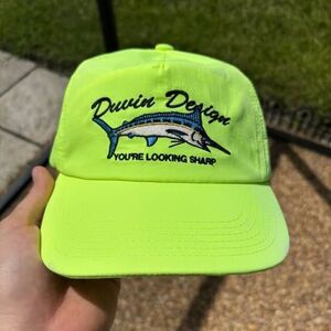 Duvin Looking Sharp Hat Yellow Nylon Snapback Embroidered NWT